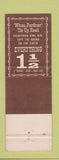 Matchbook Cover - Longhorn Ranch Glen Mills PA Buffalo Bill