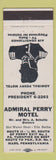 Matchbook Cover - Admiral Perry Motel Mars PA