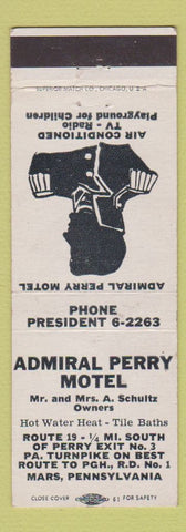 Matchbook Cover - Admiral Perry Motel Mars PA