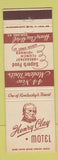 Matchbook Cover - Henry Clay Motel Ashland KY