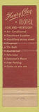 Matchbook Cover - Henry Clay Motel Ashland KY