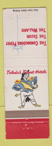 Matchbook Cover - Commodore Perry Secor Willard Hotels Toledo OH