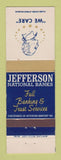 Matchbook Cover - Jefferson National Banks Miami Beach Kendall FL