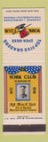 Matchbook Cover - Top Five Graders Open Mess York Club Fontainebleau France