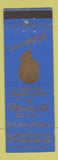 Matchbook Cover - Monticello Hotel Thomas Jefferson Charlottesville VA BLUE