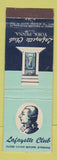 Matchbook Cover - Lafayette Club York PA WORN