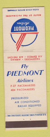 Matchbook Cover - Piedmont Airlines DD Bean WEAR
