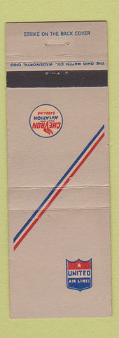 Matchbook Cover - United Airlines Chevron oil gas WEAR