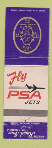 Matchbook Cover - PSA Jets Airlines Royal Inns
