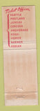 Matchbook Cover - Pacific Northern Airlines WEAR