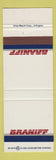 Matchbook Cover - Braniff Airlines WHITE
