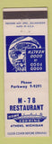 Matchbook Cover - M 78 Restaurant Athens MI
