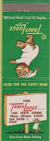 Matchbook Cover - Travel Lodge Motel Park San Diego CA