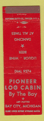 Matchbook Cover - Pioneer Log Cabin Bay City MI WEAR