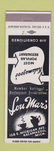 Matchbook Cover - Lou Mar's Restaurant Kalamazoo MI