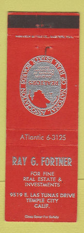 Matchbook Cover - Ray Fortner Real Estate Temple City CA