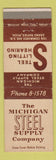 Matchbook Cover - Michigan Steel Supply Grand Rapids MI