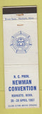 Matchbook Cover - NC Prov Newman Convention Mankato MN 1957