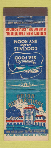 Matchbook Cover - Union Air Terminal Burbank CA restaurant