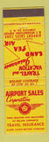 Matchbook Cover - Airport Sales Corp Travel Insurance Jamaica NY
