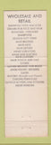Matchbook Cover - Chaffee & Blackburn Barber Beauty Shop Supply Battle Creek MI