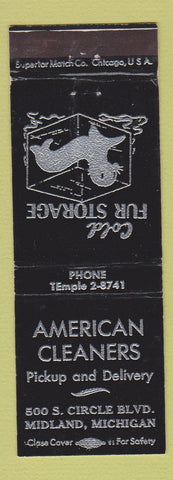Matchbook Cover - American Cleaners Laundry Midland MI