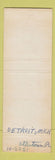 Matchbook Cover - Dore the Bondsman Bail Bonds Detroit MI