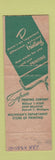 Matchbook Cover - Safran Printing Company Detroit MI