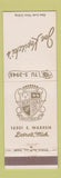 Matchbook Cover - Joe Kopitzki's Detroit MI restaurant