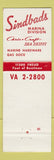 Matchbook Cover - Sindbads Restaurant Detroit MI
