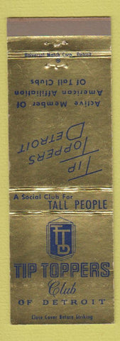 Matchbook Cover - Tip Toppers Club Detroit MI