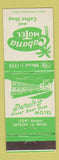 Matchbook Cover - Cabana Motel Coffee Shop Detroit MI