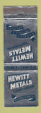 Matchbook Cover - Hewitt Metals Corp Detroit MI