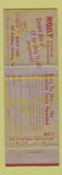 Matchbook Cover - Molly Screw Anchors Fasteners