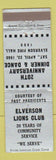 Matchbook Cover - Elverson Lions Club PA 1960