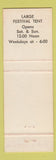 Matchbook Cover - Schlang's Bavarian Festival 1966 Gaylord MI PINK