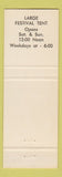 Matchbook Cover - Schlang's Bavarian Festival 1966 Gaylord MI RED