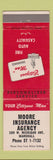 Matchbook Cover - Moore Insurance Agency Marshall MI