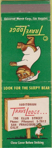 Matchbook Cover - Travel Lodge Motel Auditorium San Francisco CA