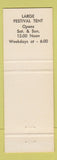 Matchbook Cover - Schlang's Bavarian Festival 1966 Gaylord MI ORANGE
