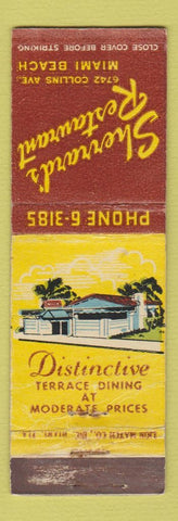 Matchbook Cover - Sherrard's Restaurant Miami Beach FL WEAR