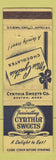 Matchbook Cover - Cynthia Sweets Chocolates Boston MA DD Bean WEAR