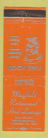 Matchbook Cover - Mayfield Restaurant Lounge Pittsburgh PA