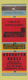 Matchbook Cover - Houghton House Fayetteville NC