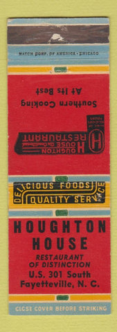 Matchbook Cover - Houghton House Fayetteville NC