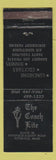 Matchbook Cover - The Coach Lite Pittsfield MA