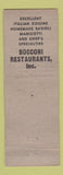 Matchbook Cover - Bocconi Restaurants Queens NY