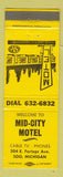 Matchbook Cover - Mid City Motel Sault Ste Marie MI