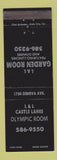 Matchbook Cover - L&L Castle Lanes Bowling Graden Room