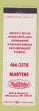 Matchbook Cover - Martens True Value Hardware Milwaukee WI